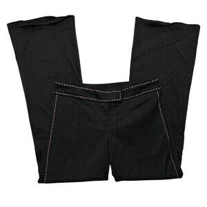 VTG Y2K Gray Pink Office Siren Flare Bootcut Pants SZ S